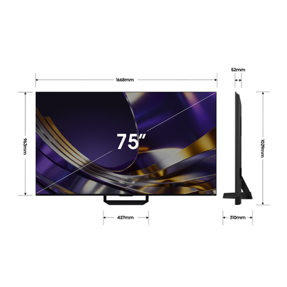 Hisense 75" ULED MiniLED U7SAU 4K QLED 165Hz Smart TV (2026)