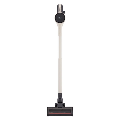 LG cordless stick vacuum cleaner on a white background