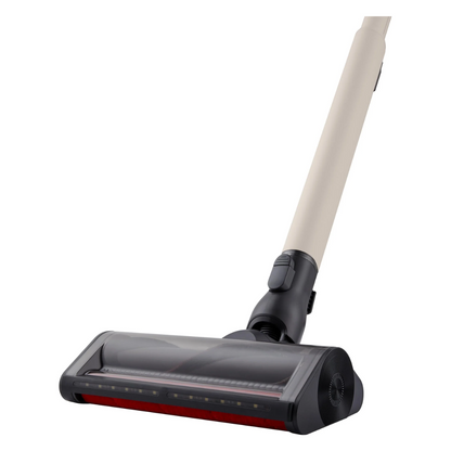 LG vacuum cleaner head with a red light on a white background