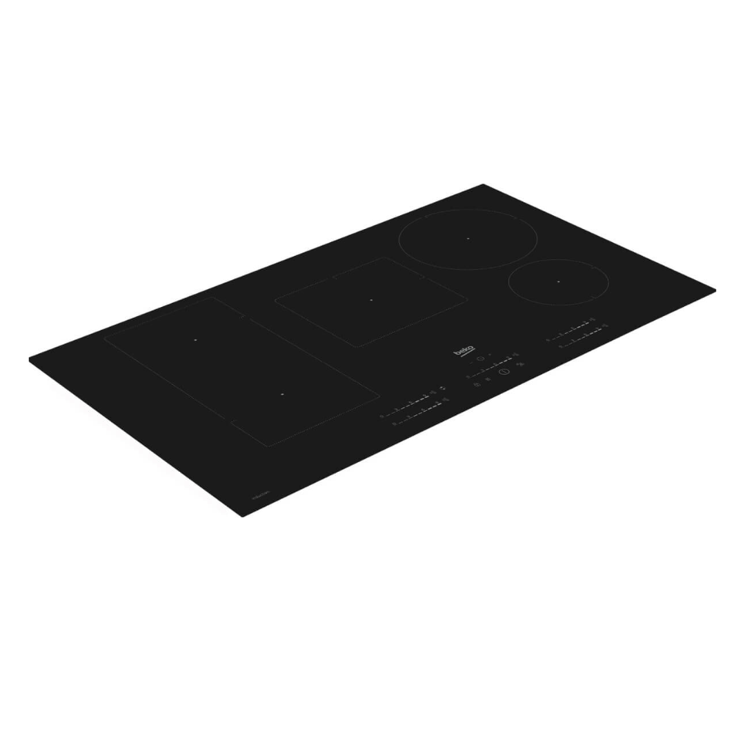 Beko 90cm 5 zone induction cooktop  pictured at another angle