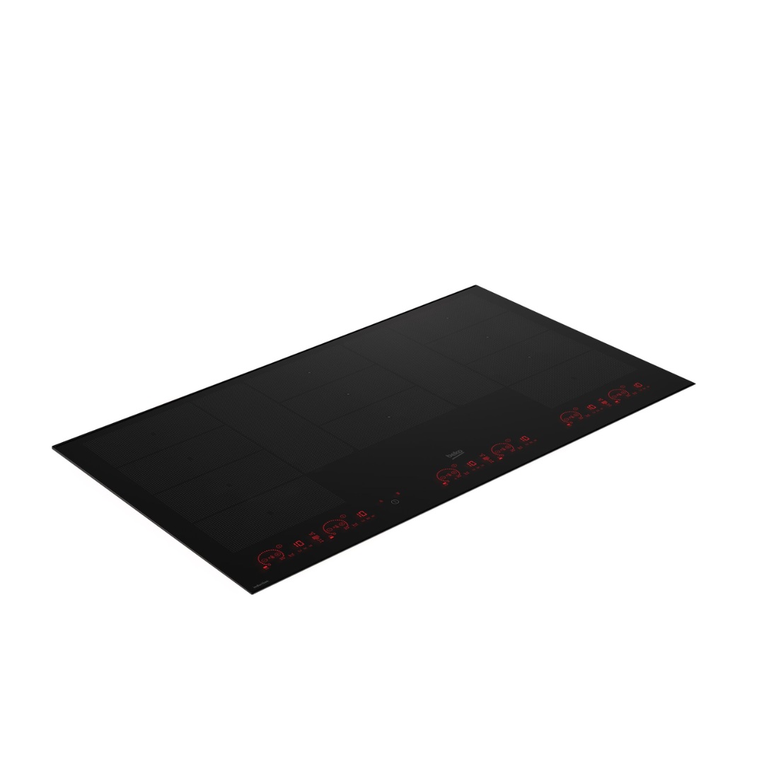 Beko 90m 6 zones Induction Cooktop with luminous controls pictured at another angle