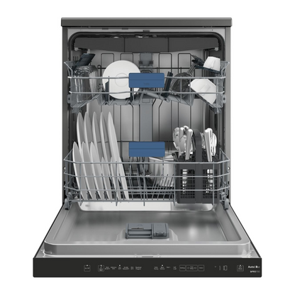 Beko 60cm 16 Place Setting Freestanding Dishwasher with Autodosing Dark Stainless