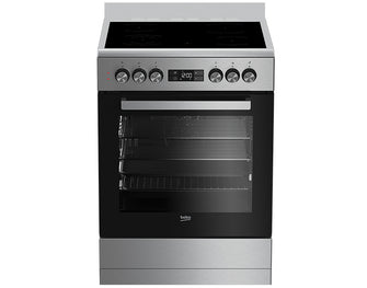 Beko 60cm Stainless Vitroceramic Upright Cooker - BFC60VMX1 image_1