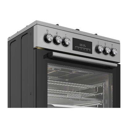 Beko 60cm Stainless Steel Freestanding Upright Cooker