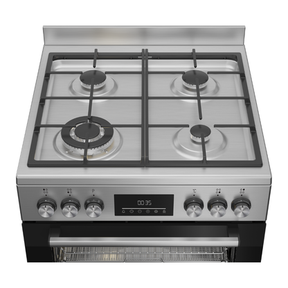 Beko 60cm Stainless Steel Freestanding Upright Cooker