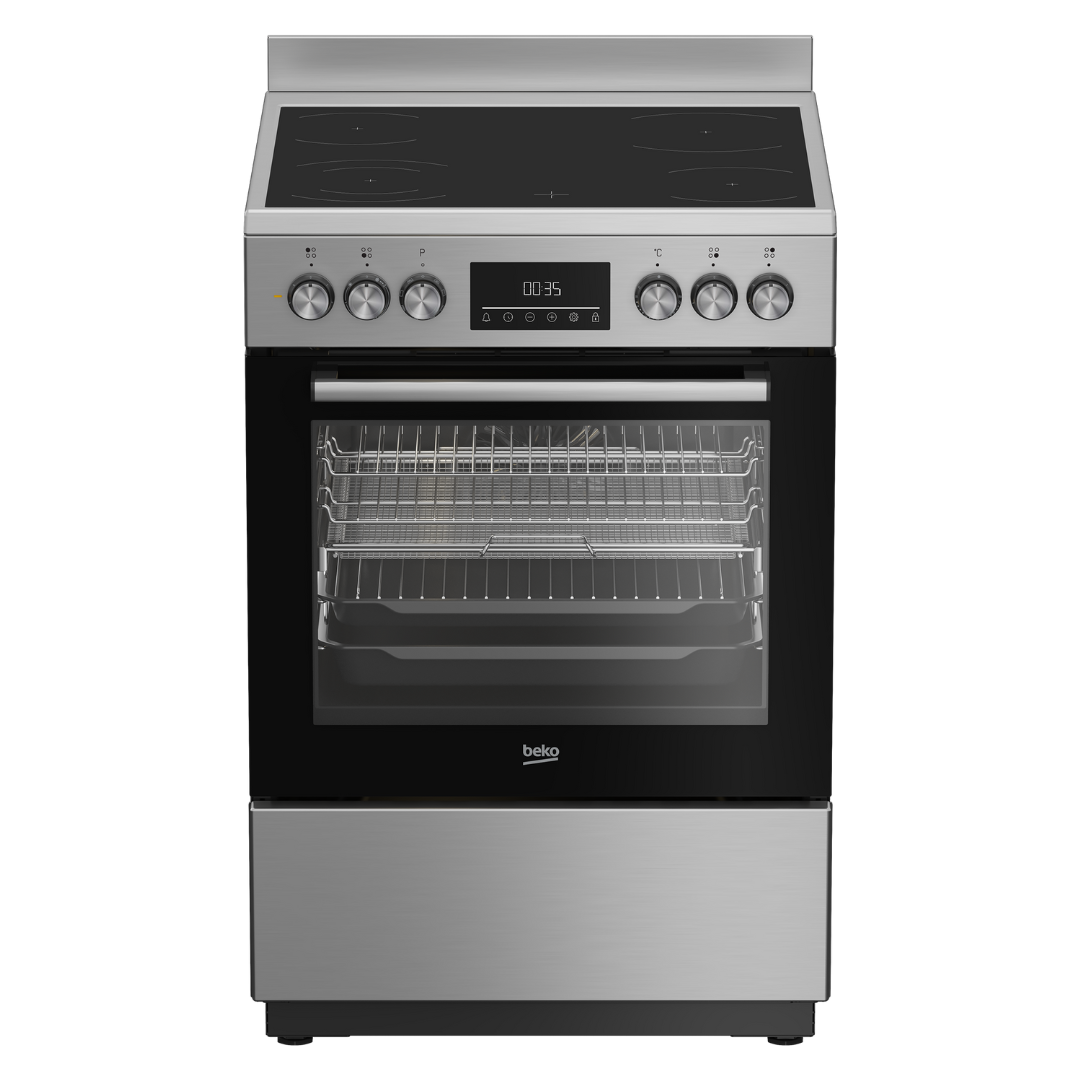 Beko 60cm Stainless Steel Freestanding Upright Cooker