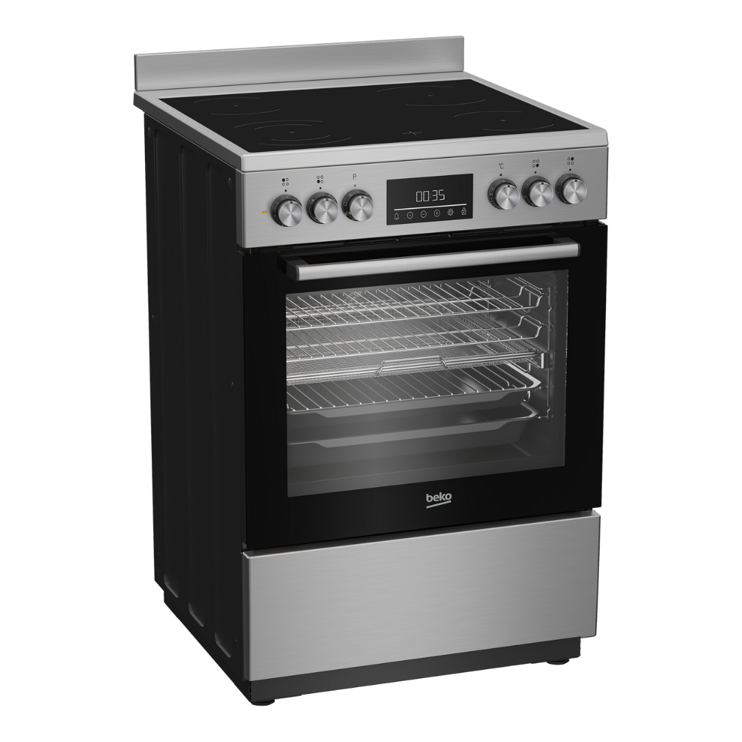 Beko 60cm Stainless Steel Freestanding Upright Cooker