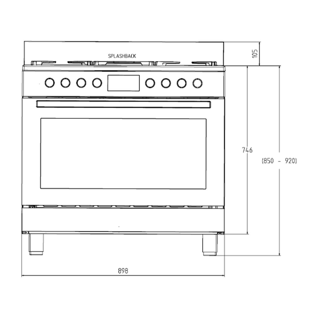 Beko 90cm Freestanding Cooker with Ceramic Top