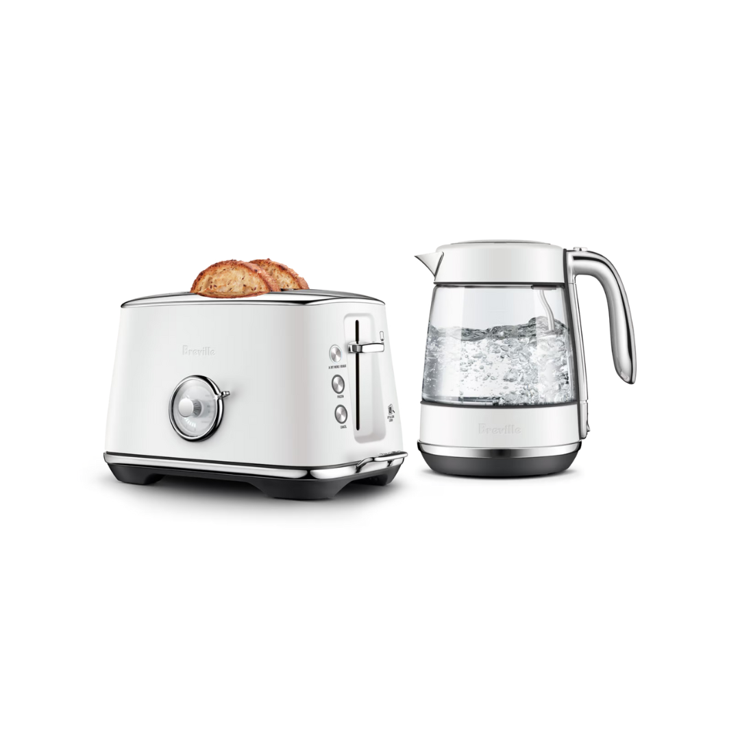 Breville The Crystal Luxe Duo Toaster & Kettle Breakfast Pack