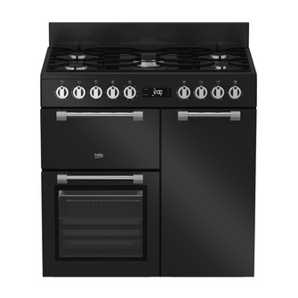 Beko 90cm dual fuel multifunctional freestanding oven in an anthracite finish 