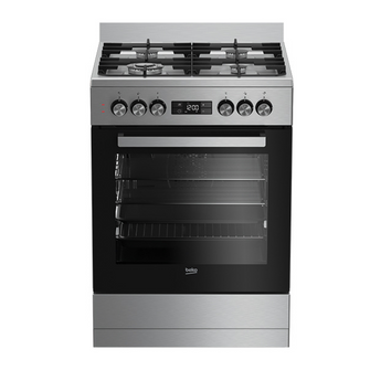 Beko 60cm Stainless Dual Fuel Upright Cooker