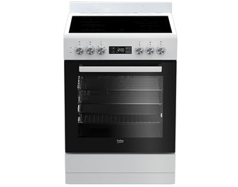 Beko 60cm White Vitroceramic Upright Cooker - BFC60VMW1 image_1