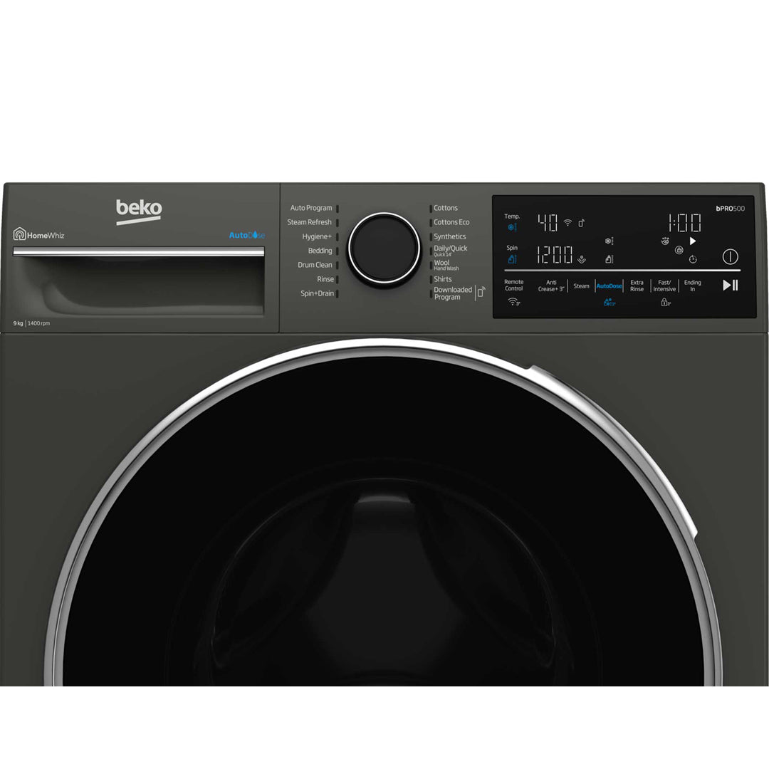 Beko 9 kg Autodose Wifi Connected Washing Machine with Steam - BFLB904ADG image_4