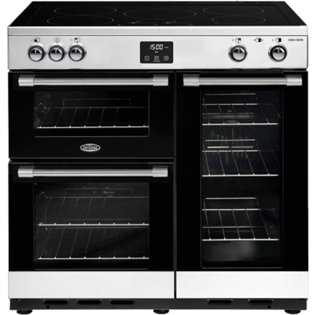 Belling CookCentre Deluxe 90cm Induction Range Cooker in Stainless