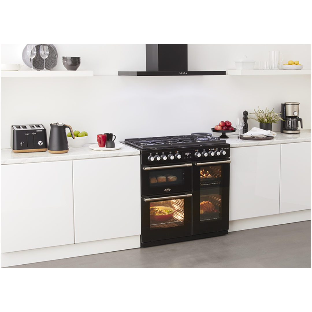 Belling Cookcentre Deluxe 90Cm Gas Through Glass Range Cooker In Black - BCC900GTGB image_5