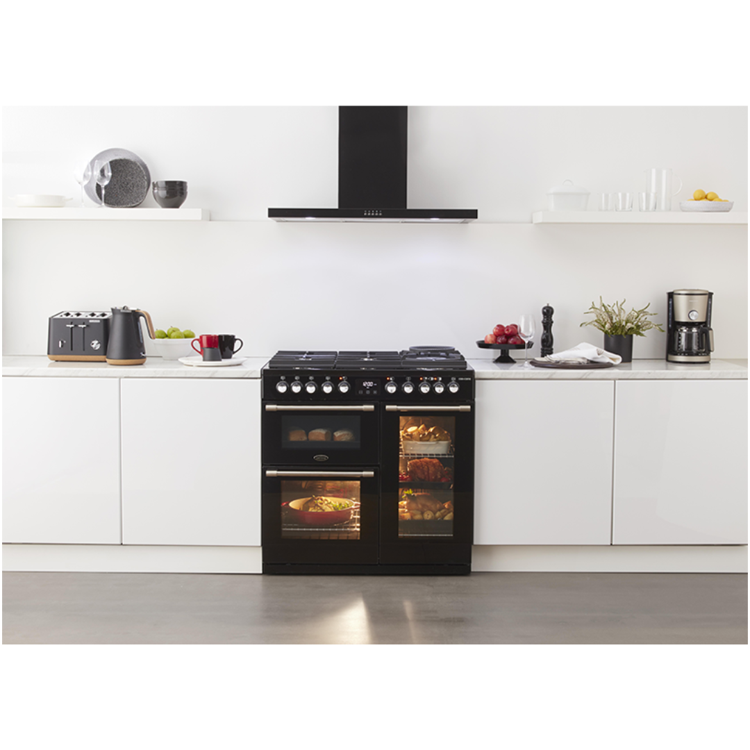 Belling Cookcentre Deluxe 90Cm Gas Through Glass Range Cooker In Black - BCC900GTGB image_7