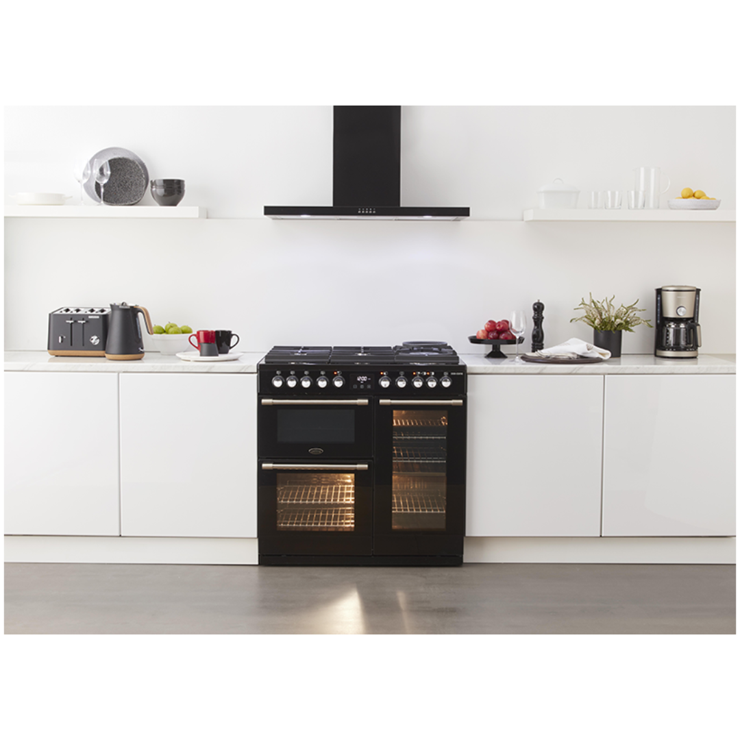 Belling Cookcentre Deluxe 90Cm Gas Through Glass Range Cooker In Black - BCC900GTGB image_8