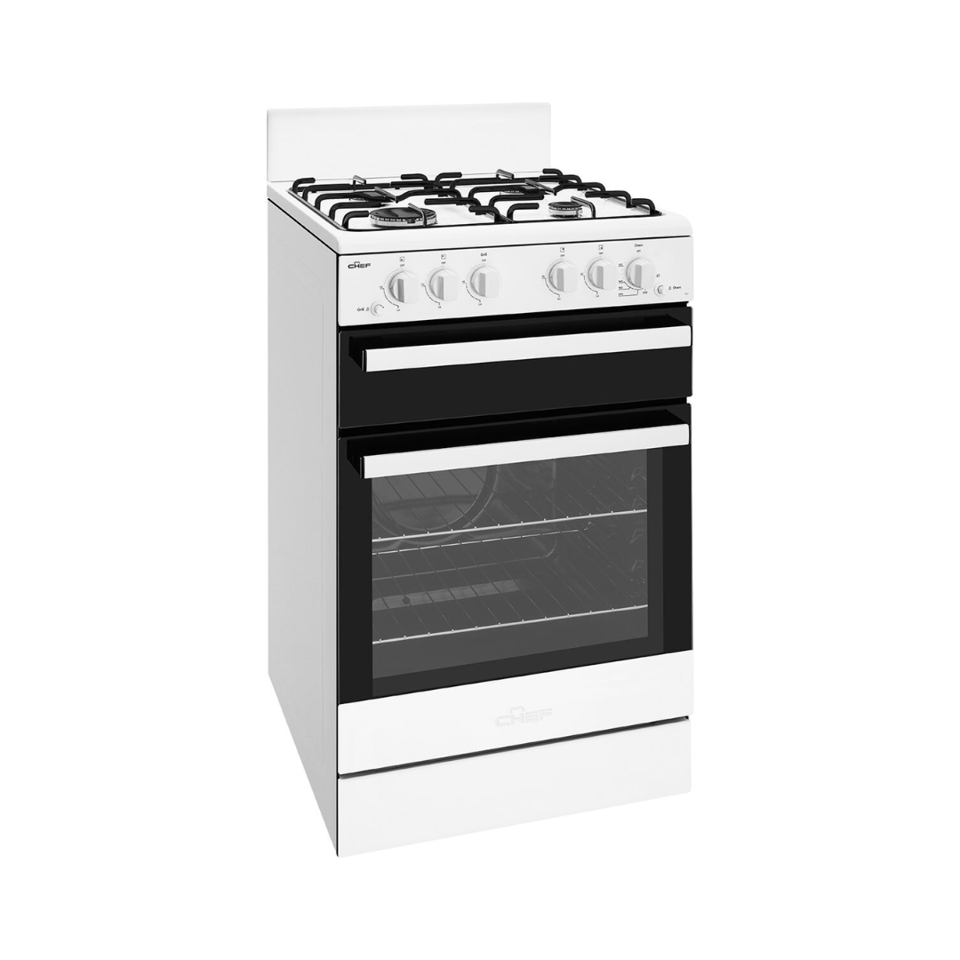 Chef Cooker Store Chef 54cm Freestanding Gas Cooker CFG503WCH – Bi-Rite Home Appliances