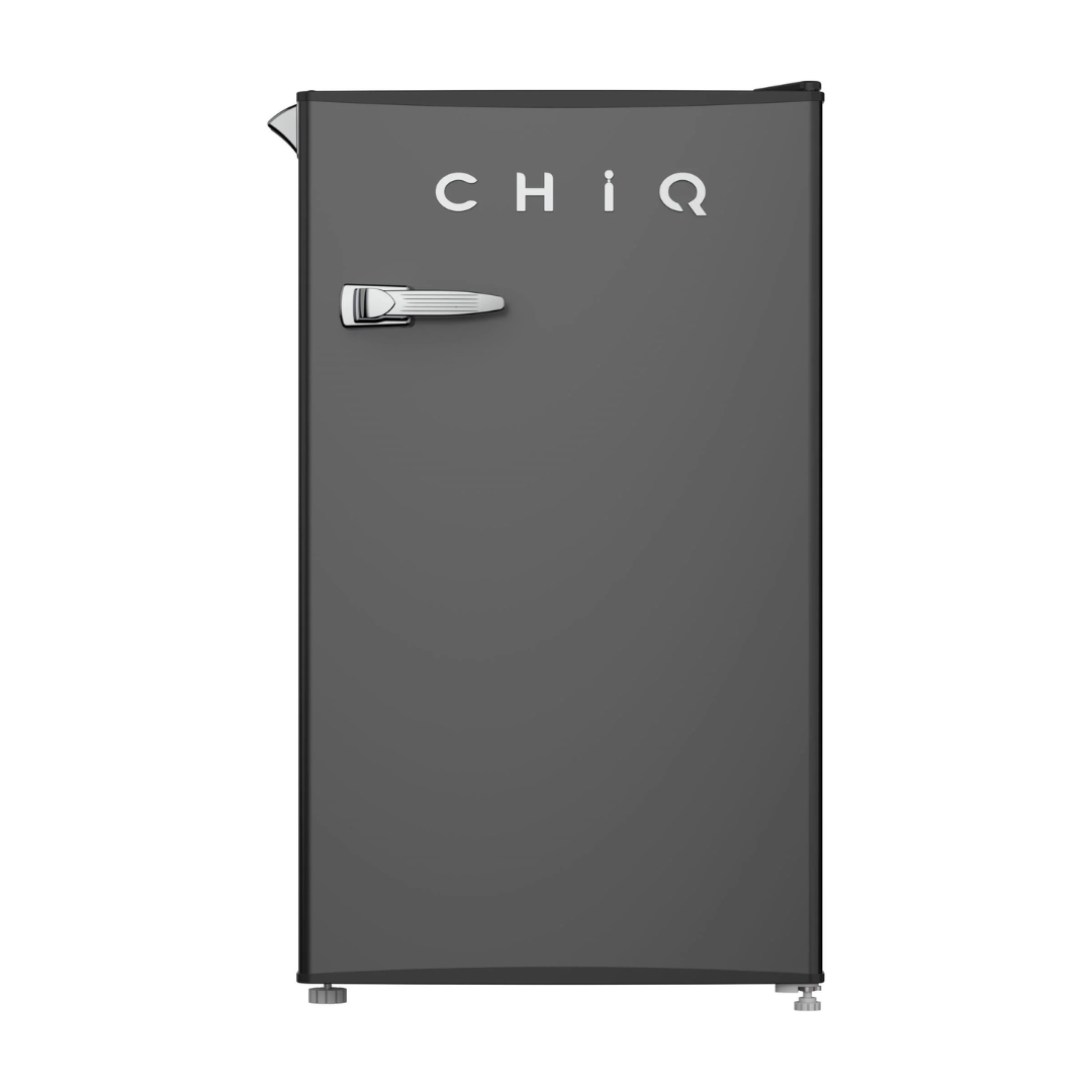 ChiQ 90L Retro Style Bar Fridge in Black