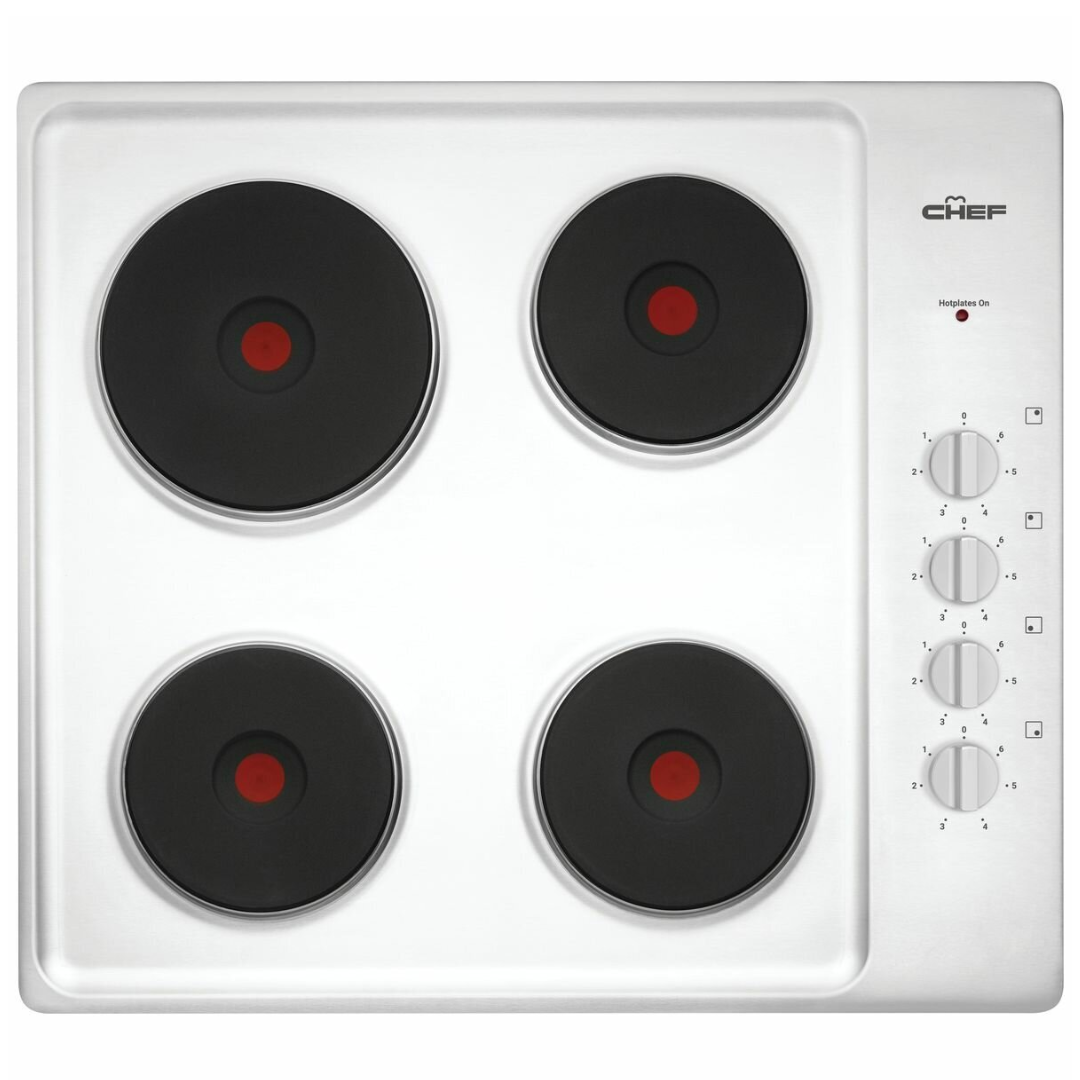 Chef Cooktop Chef 60cm 4 Zone Electric Cooktop In Stainless Steel CHS642SB – Bi-Rite ...