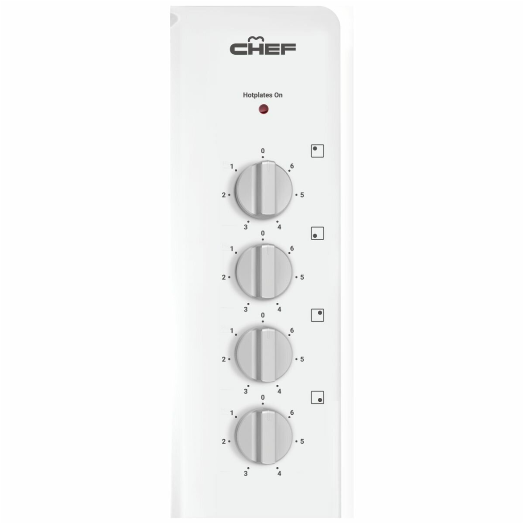 Chef Cooktop Chef 90cm 4 Zone Electric Solid Cooktop In White CHS942WB – Bi-Rite ...