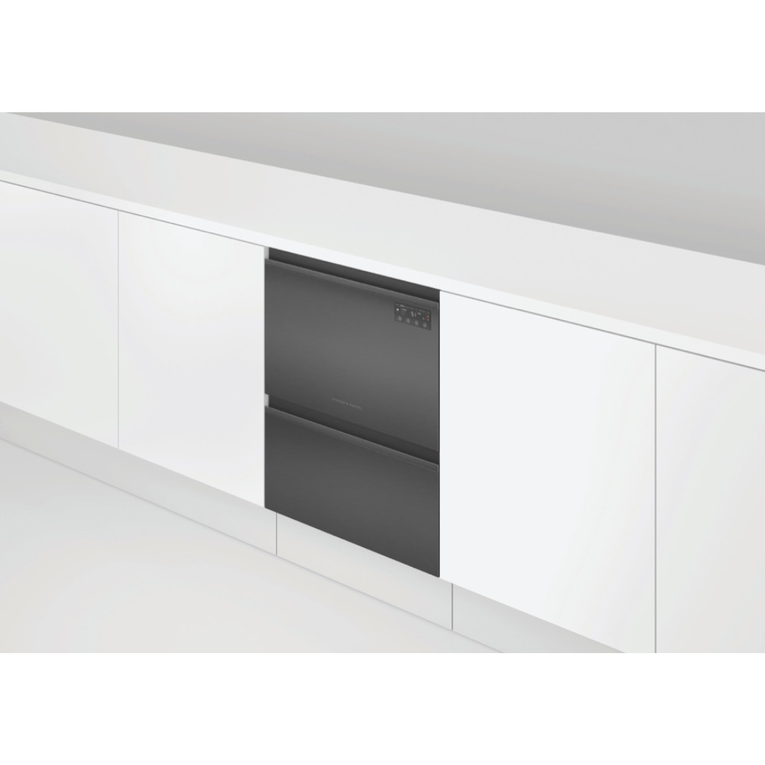 Fisher & Paykel Agency Built-Under Double DishDrawer Black Stainless