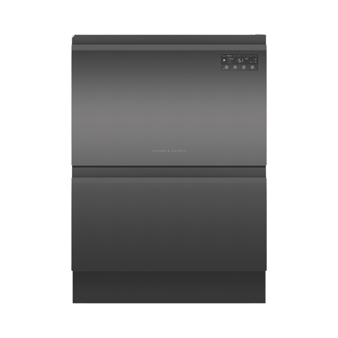 Fisher & Paykel Agency Built-Under Double DishDrawer Black Stainless