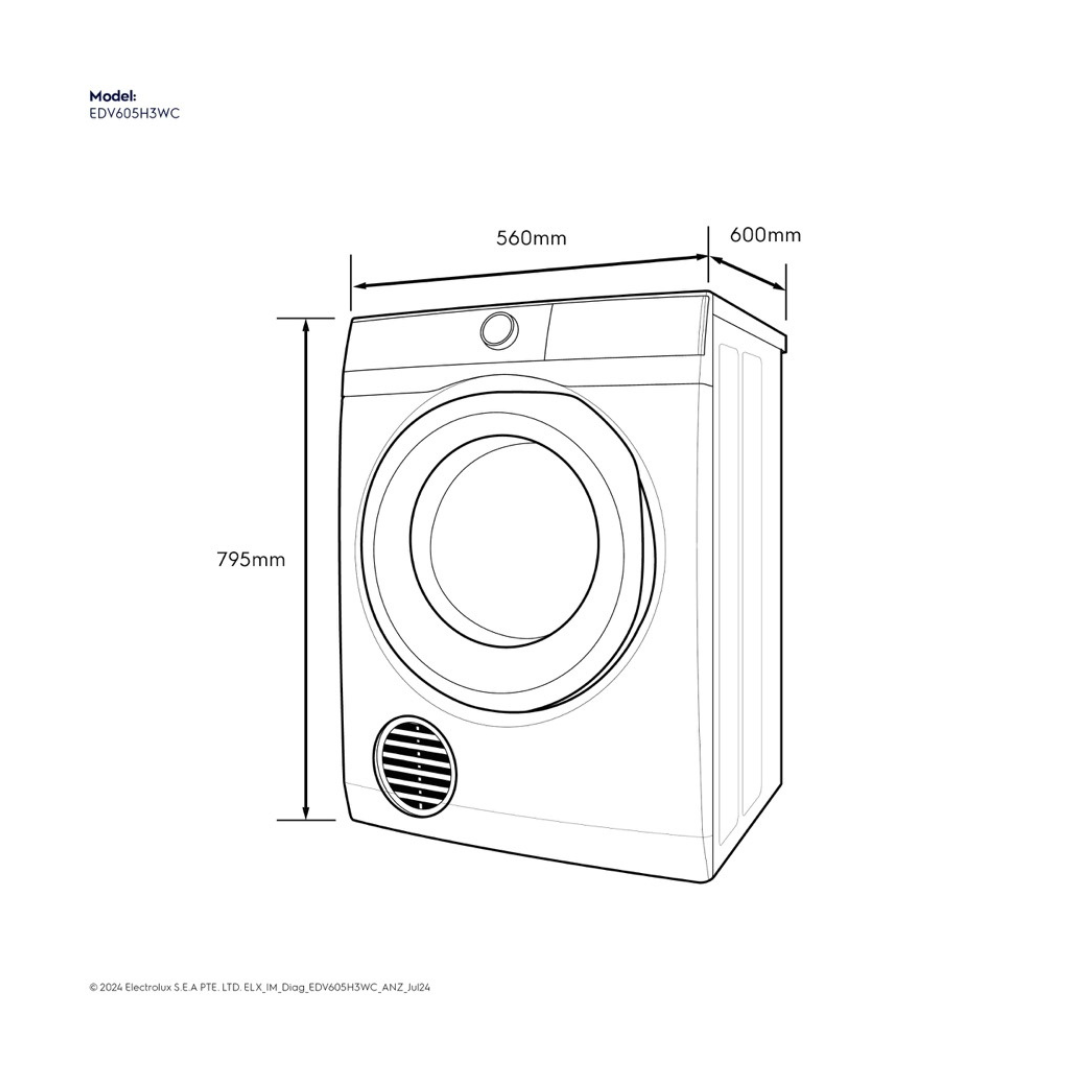 Electrolux 6kg Vented Dryer