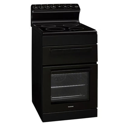 Euromaid 54cm Freestanding Electric Oven with Ceramic Cooktop in Black - EFS54RCDCB image_2
