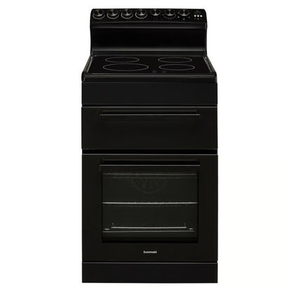 Euromaid 54cm Freestanding Electric Oven with Ceramic Cooktop in Black - EFS54RCDCB image_4