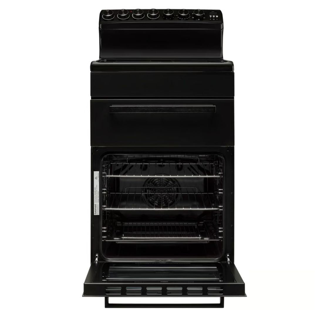 Euromaid 54cm Freestanding Electric Oven with Ceramic Cooktop in Black - EFS54RCDCB image_5