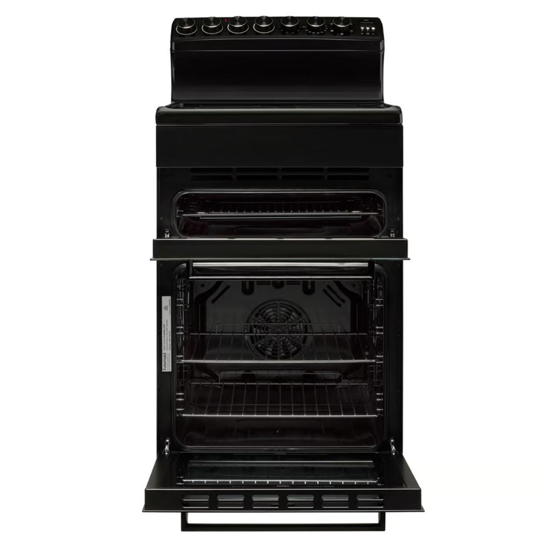Euromaid 54cm Freestanding Electric Oven with Ceramic Cooktop in Black - EFS54RCDCB image_6