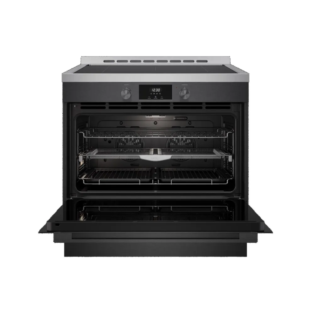 Euromaid 90cm Induction Freestanding Cooker Dark Stainless