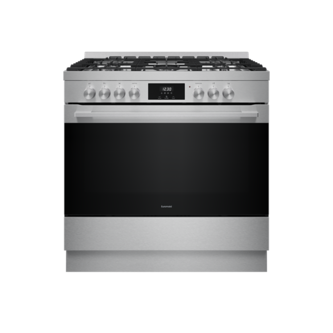 Euromaid 90cm 10 Function Dual Fuel Freestanding Cooker Stainless Steel