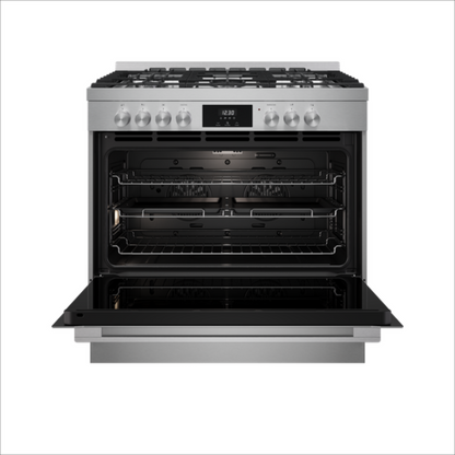 Euromaid 90cm 10 Function Dual Fuel Freestanding Cooker Stainless Steel
