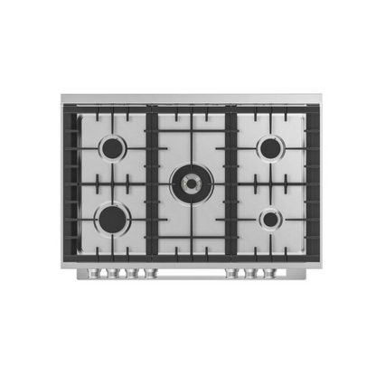 Euromaid 90cm 10 Function Dual Fuel Freestanding Cooker Stainless Steel