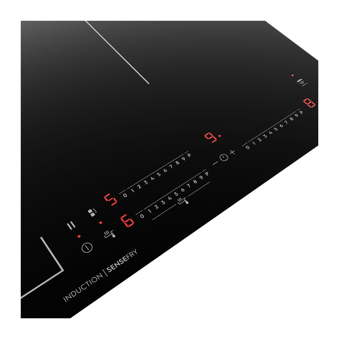 Electrolux 60cm 3 zone induction cooktop controls on display