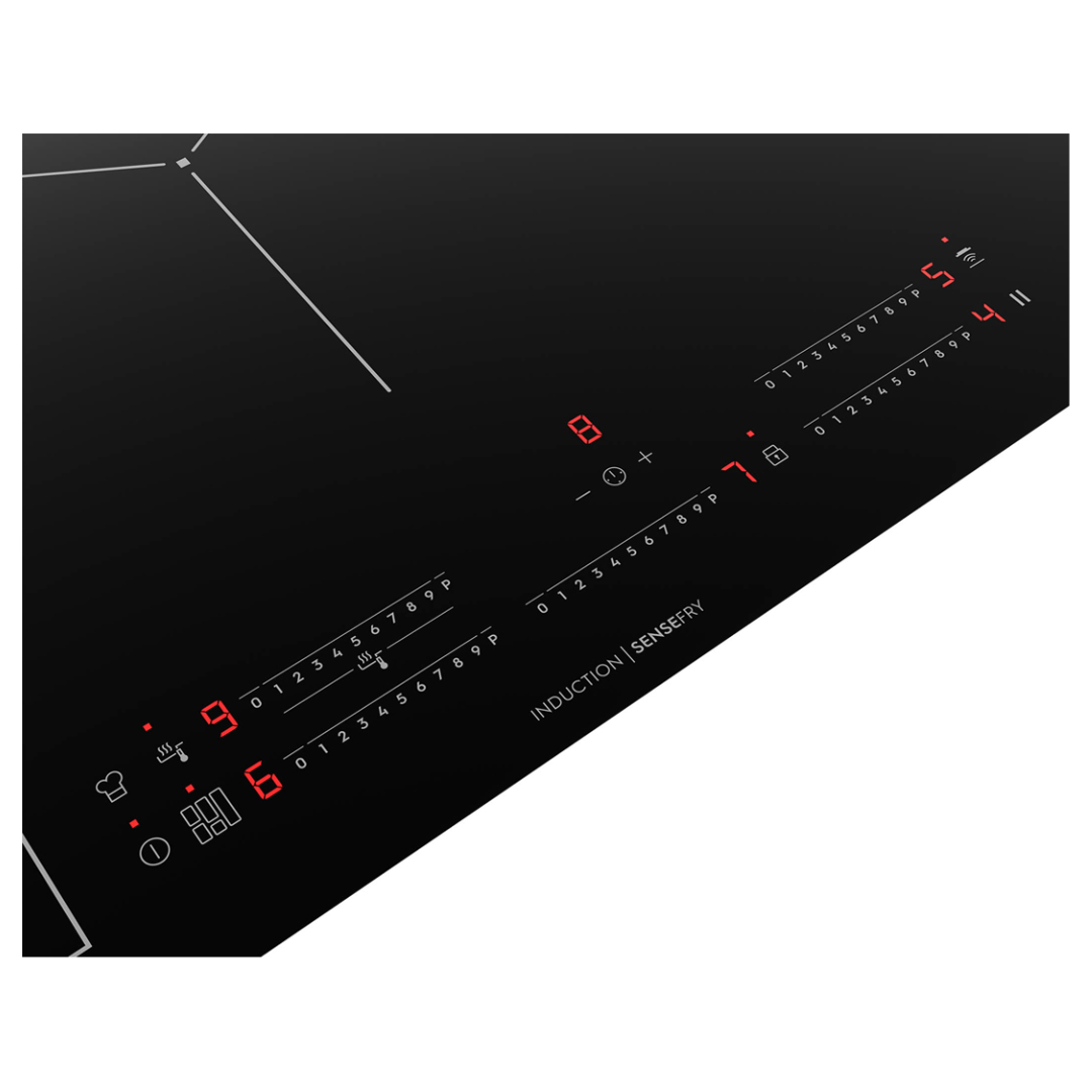 Electrolux Induction cooktop with digital display on a white background