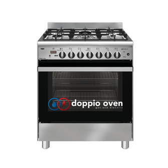 Emilia 70cm Stainless Steel Bi-Energy Upright Cooker with Doppio Oven Technology