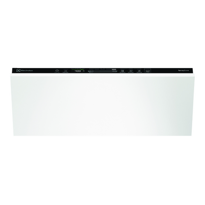 Close up view of the Electrolux 60cm fully integrated dishwasher touch control panel. 