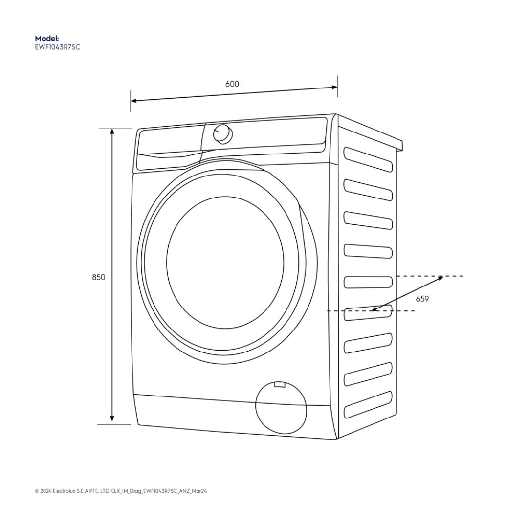 Electrolux 10kg Front Load Washing Machine