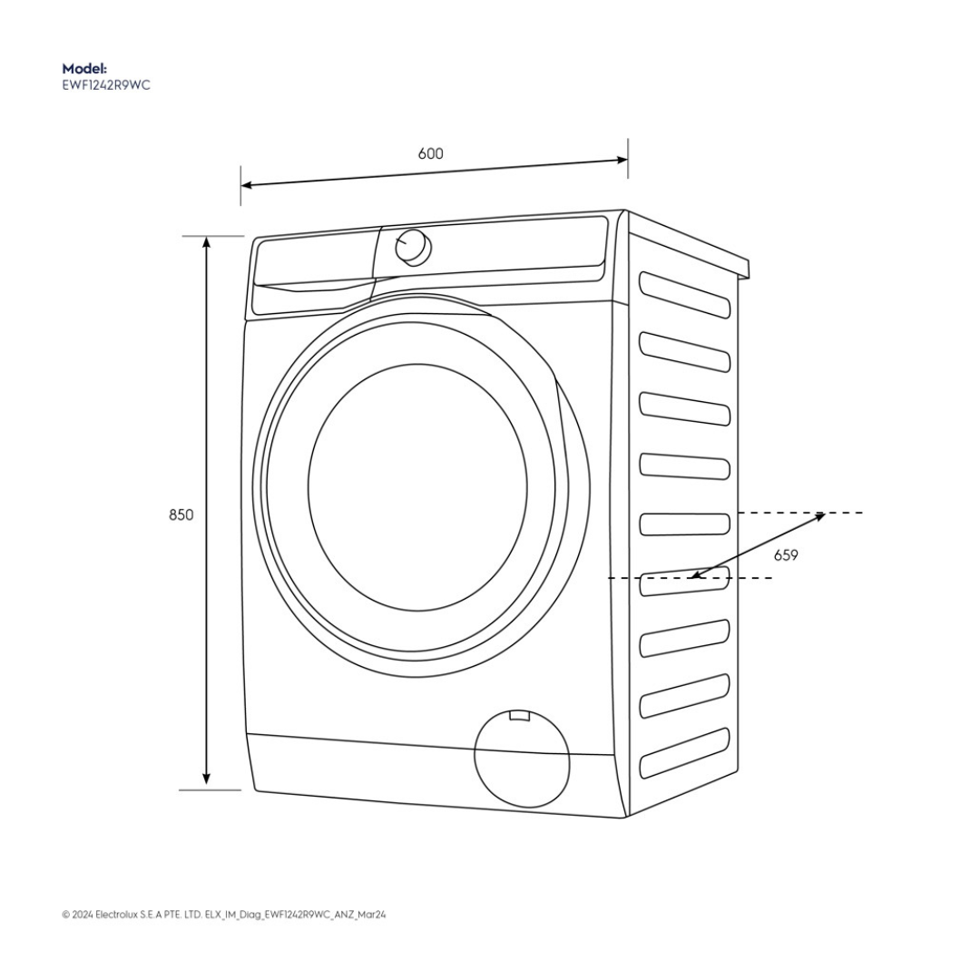 Electrolux 12kg Front Load Washing Machine