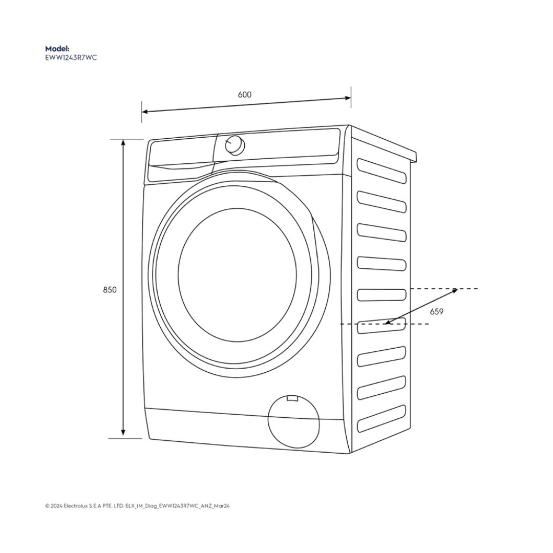 Electrolux 12kg / 8kg Front Load Washing Machine & Dryer Combo