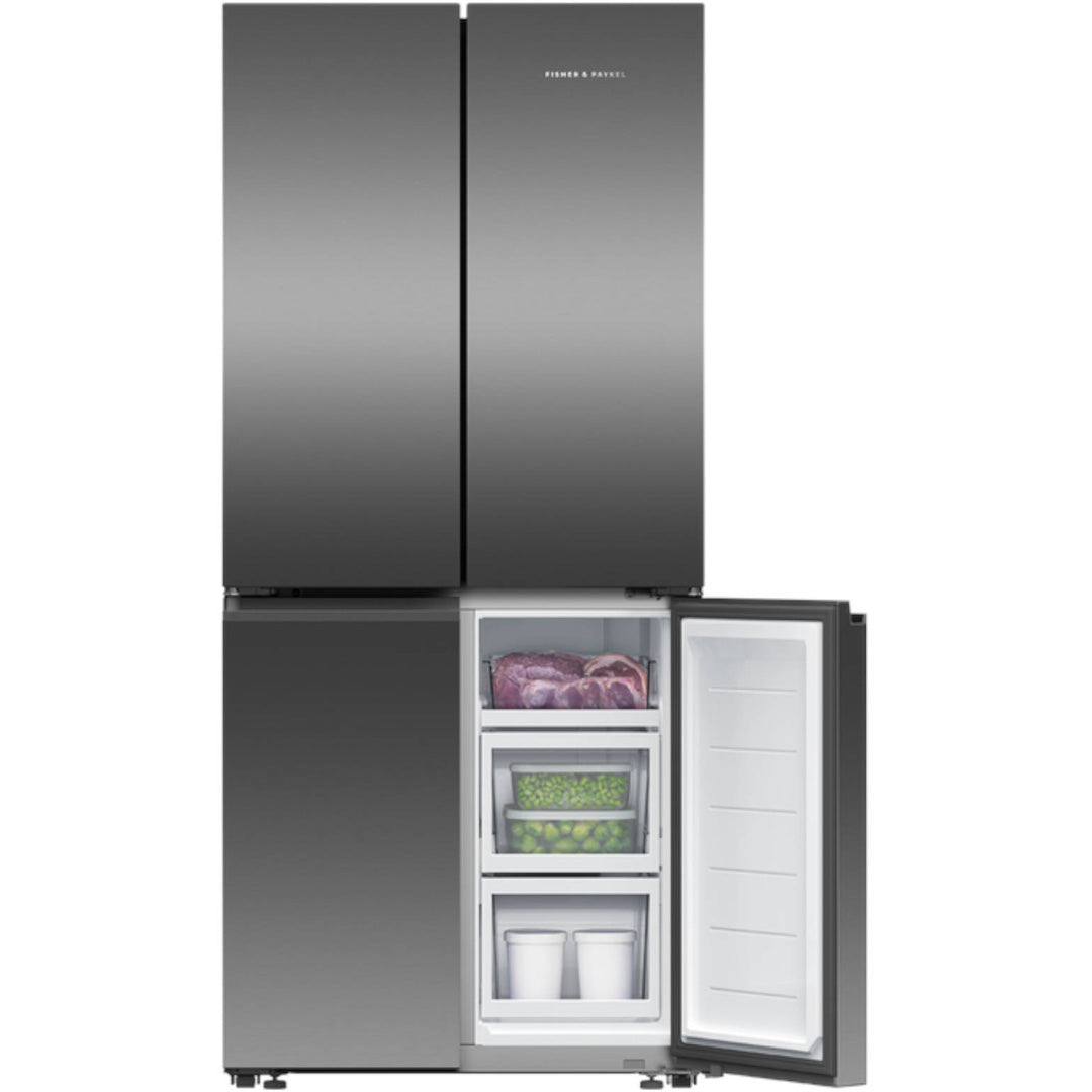 Fisher & Paykel 498L Freestanding Quad Door Refrigerator Freezer in Black - RF500QNB1 image_4