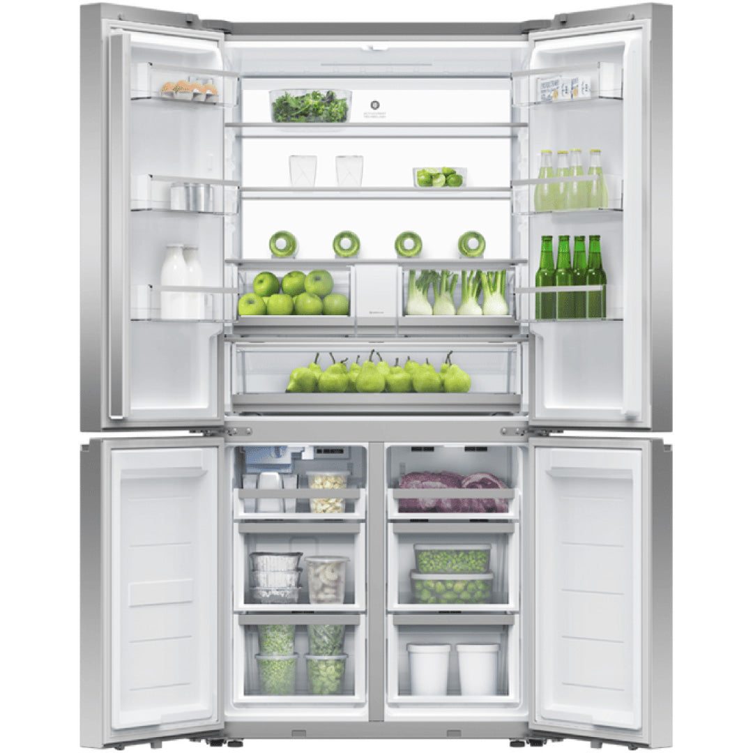Fisher & Paykel Stainless Steel Quad Door Fridges 690L, Ice and Water - RF730QNUVX1 image_3