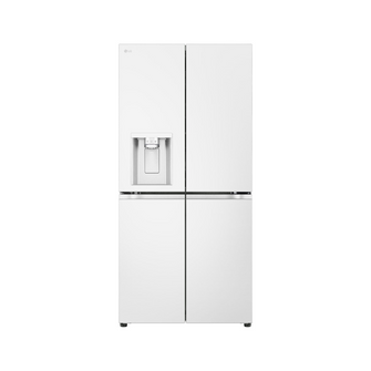 LG 506L Slim French Door Fridge Matte White with Ice and Water