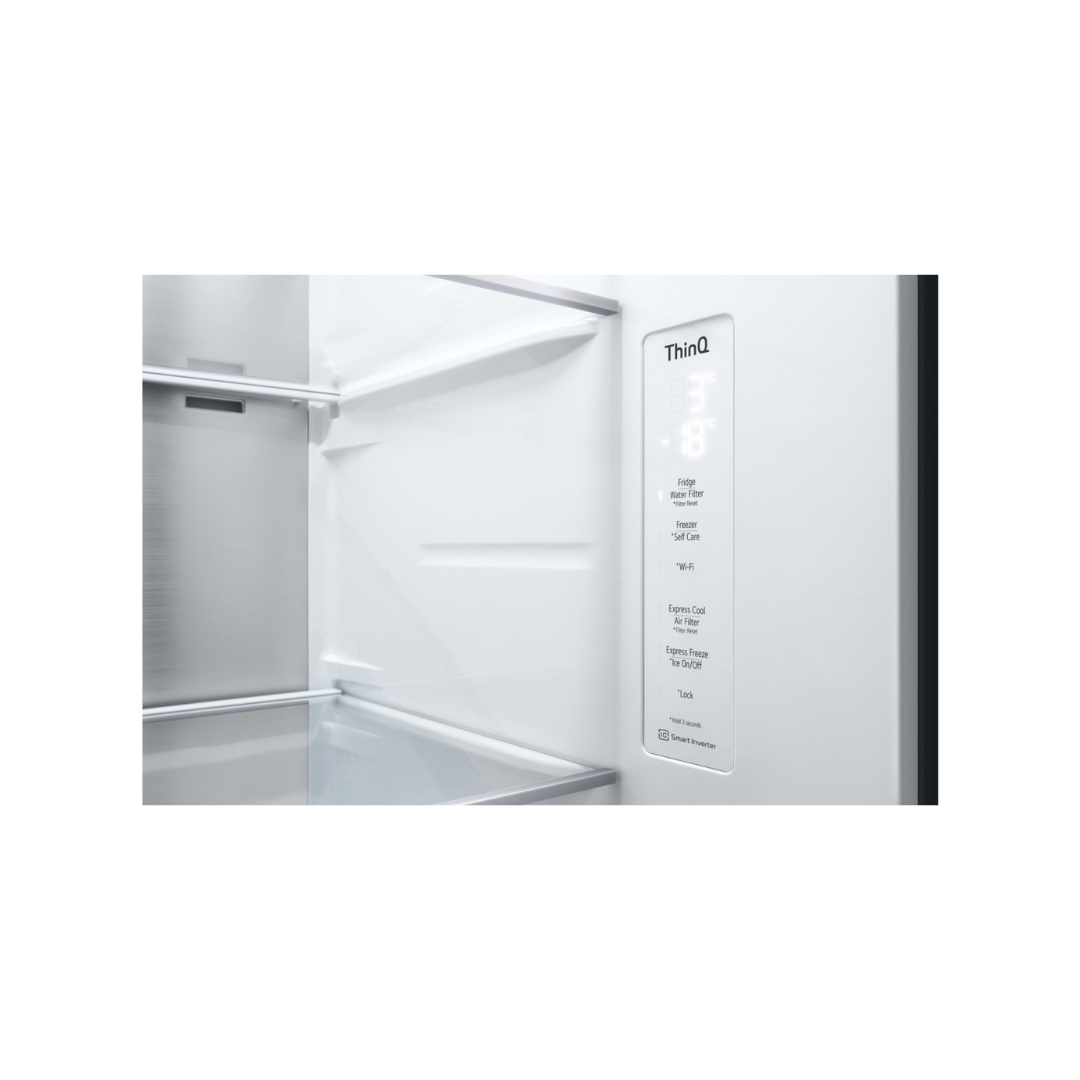 LG 635L Side by Side Fridge with Ice and Water Matte Black