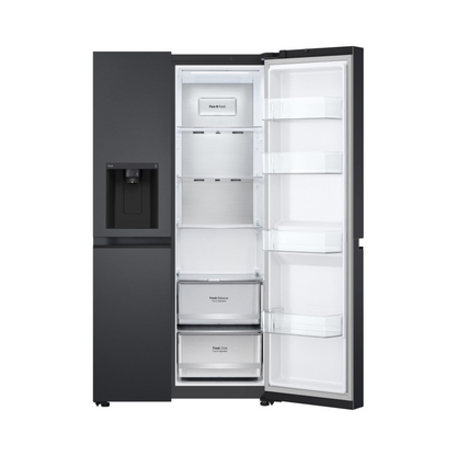 LG 635L Side by Side Fridge with Ice and Water Matte Black