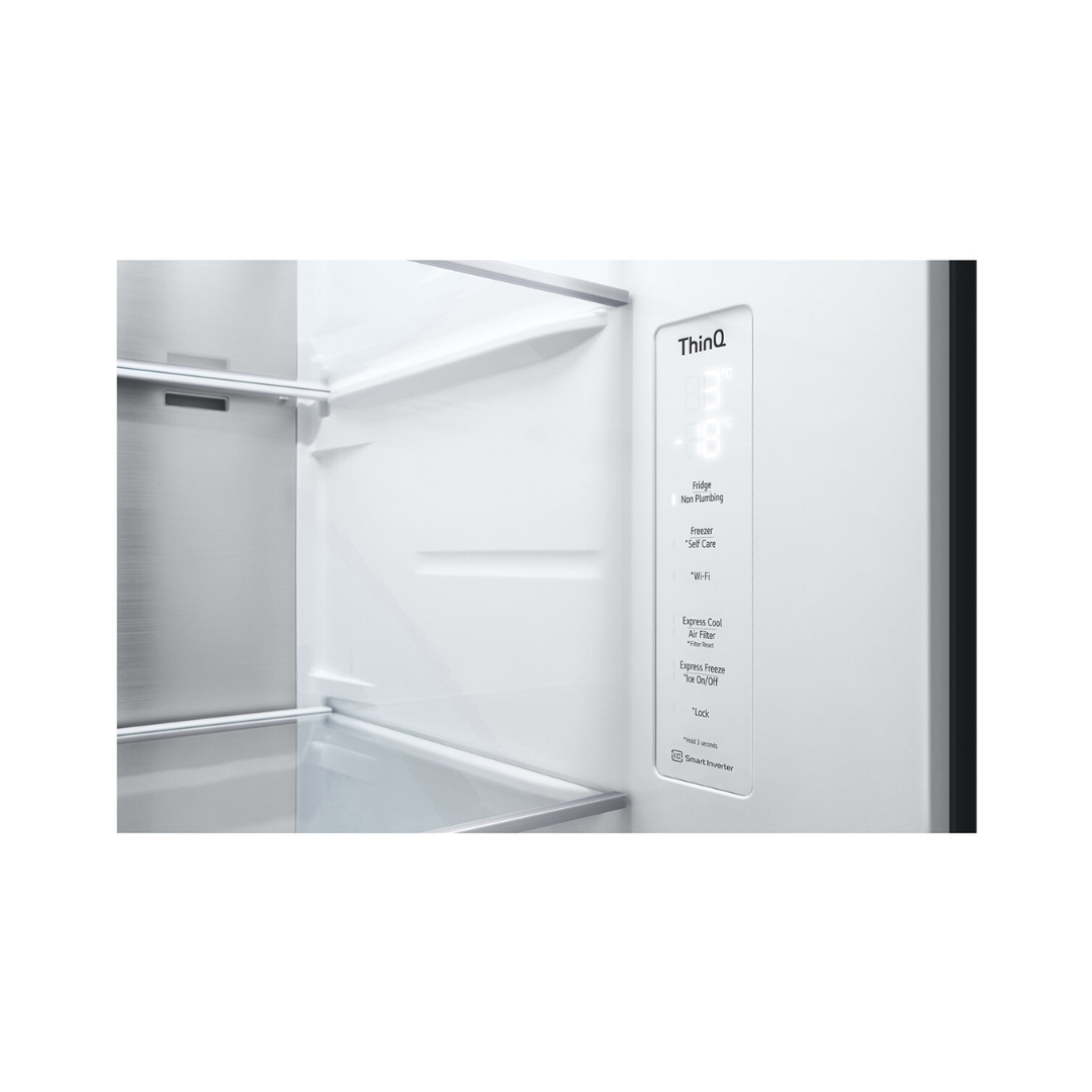 LG 635L Side by Side Stainless Steel with Non-Plumbed Ice and Water