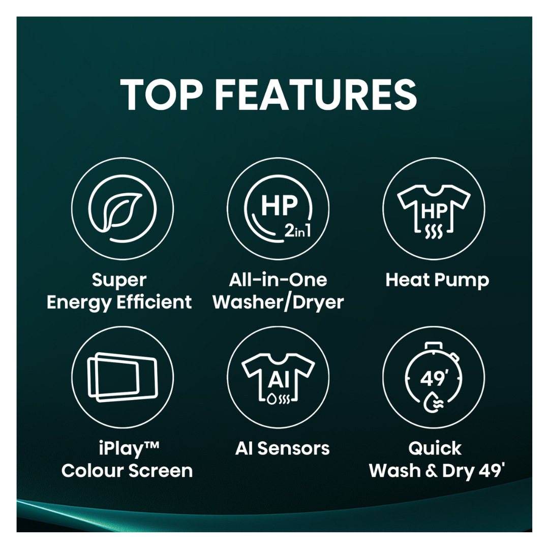 Hisense Series 8i Washer & Heat Pump Dryer Combo